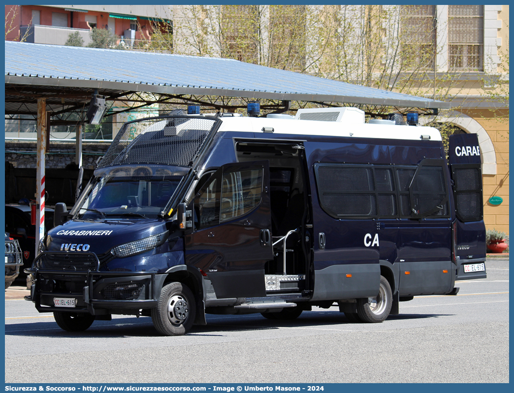 CC EL615
Arma dei Carabinieri
Battaglioni Mobili
Iveco Daily 60C18 VI serie restyling
Allestitore Sperotto S.p.A.
Parole chiave: CC;C.C.;Arma;Carabinieri;Battaglioni Mobili;Battaglione Mobile;Iveco;Daily;60C18;Blindato;Ordine Pubblico;Sperotto