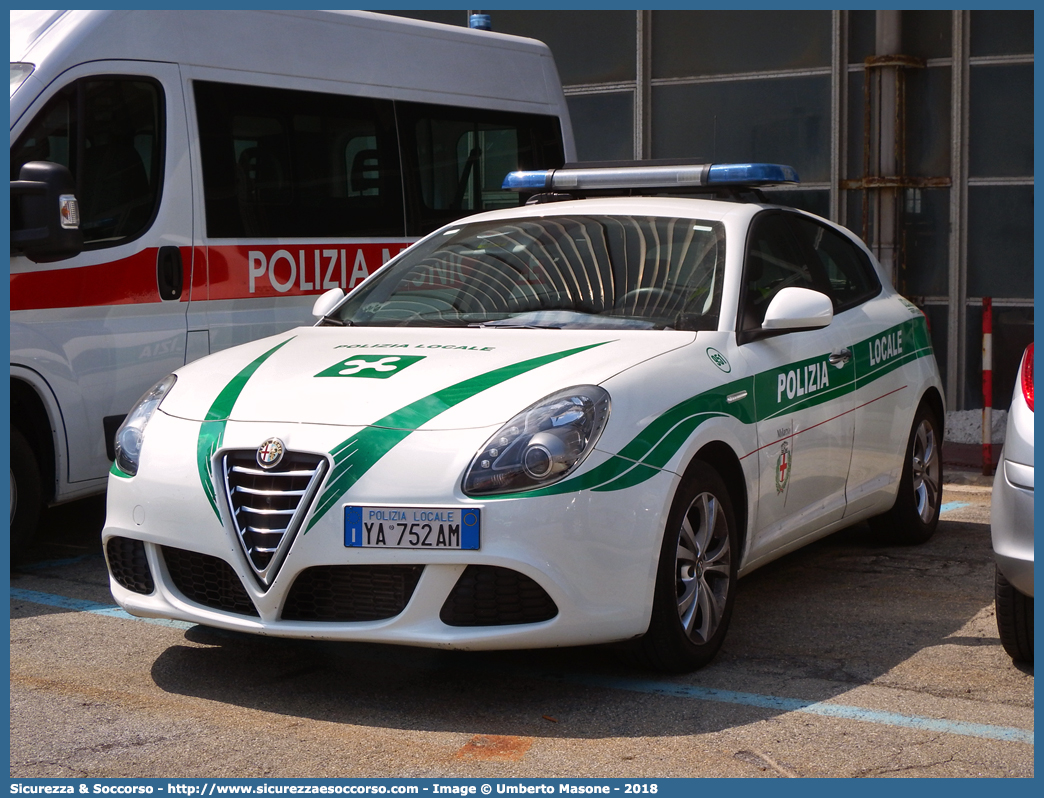 Polizia Locale YA752AM
Polizia Locale
Comune di Milano
Alfa Romeo Nuova Giulietta
I serie I restyling
Allestitore Focaccia Group S.r.l.
Parole chiave: P.L.;P.M.;PL;PM;Polizia;Municipale;Locale;Milano;Alfa;Romeo;Nuova;Giulietta;Focaccia;YA752AM;YA 752 AM