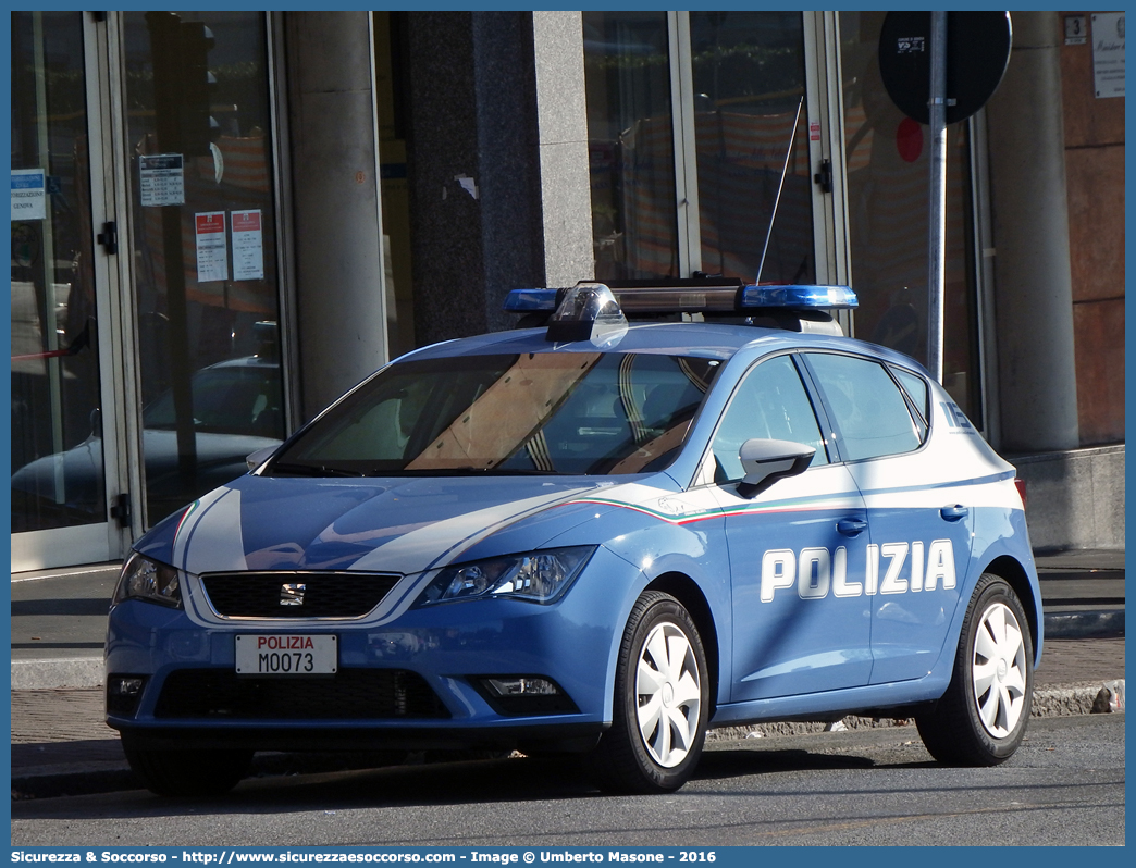 Polizia M0073
Polizia di Stato 
Squadra Volante
Seat Leon III serie
Allestitore Nuova Carrozzeria Torinese S.r.l.
Parole chiave: PS;P.S.;Polizia;di;Stato;Squadra;Volante;Seat;Leon