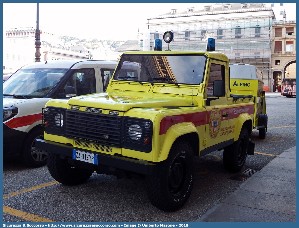 9-09
Corpo Nazionale
Soccorso Alpino e Speleologico
Delegazione Alpina
XXIII Liguria di Ponente
Stazione di La Spezia
Land Rover Defender 90
Parole chiave: CNSAS;C.N.S.A.S.;Corpo;Nazionale;Soccorso;Alpino;Speleologico;Liguria;SASL;S.A.S.L.;La Spezia;Land Rover;Defender;90