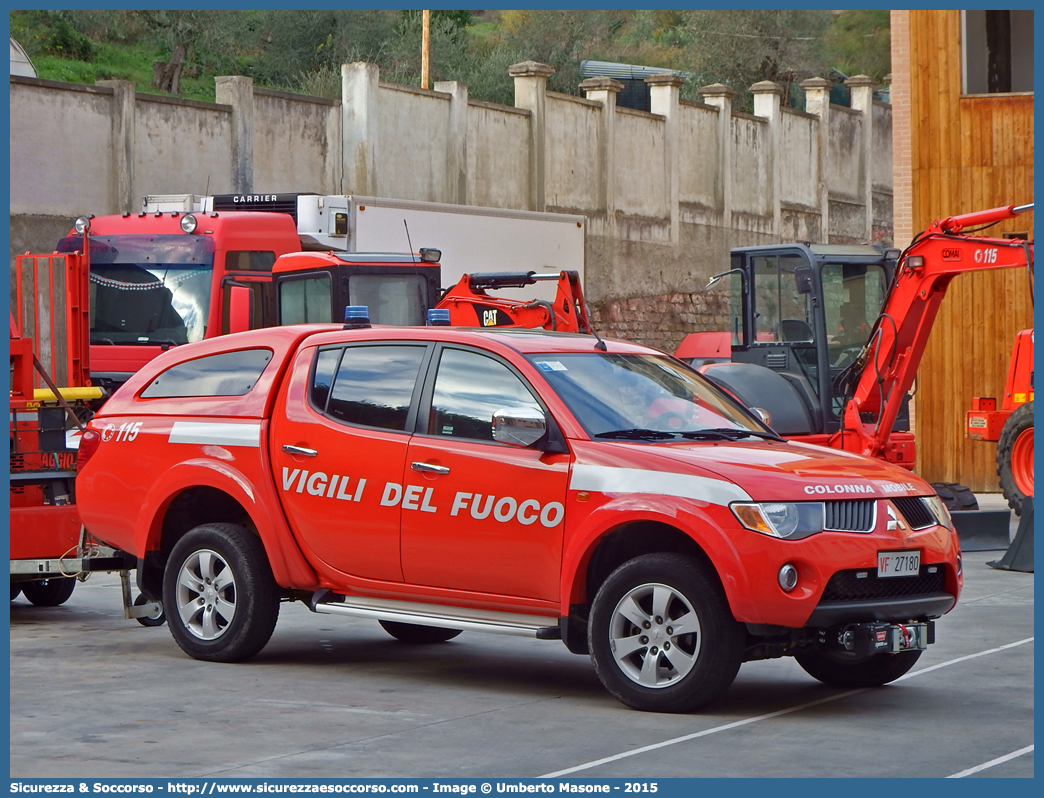 VF 27180
Corpo Nazionale Vigili del Fuoco
Mitsubishi L200 IV serie
Parole chiave: VVF;V.V.F.;Corpo;Nazionale;Vigili del Fuoco;Vigili;Fuoco;Mitsubishi;L200