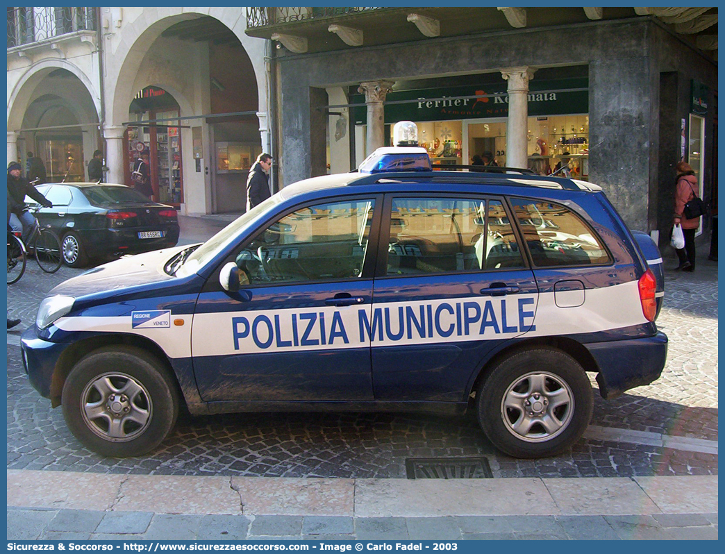 -
Polizia Municipale
Comune di Valdobbiadene
Toyota Rav4 II serie
Parole chiave: PL;P.L.;PM;P.M.;Polizia;Locale;Municipale;Valdobbiadene;Toyota;Rav4