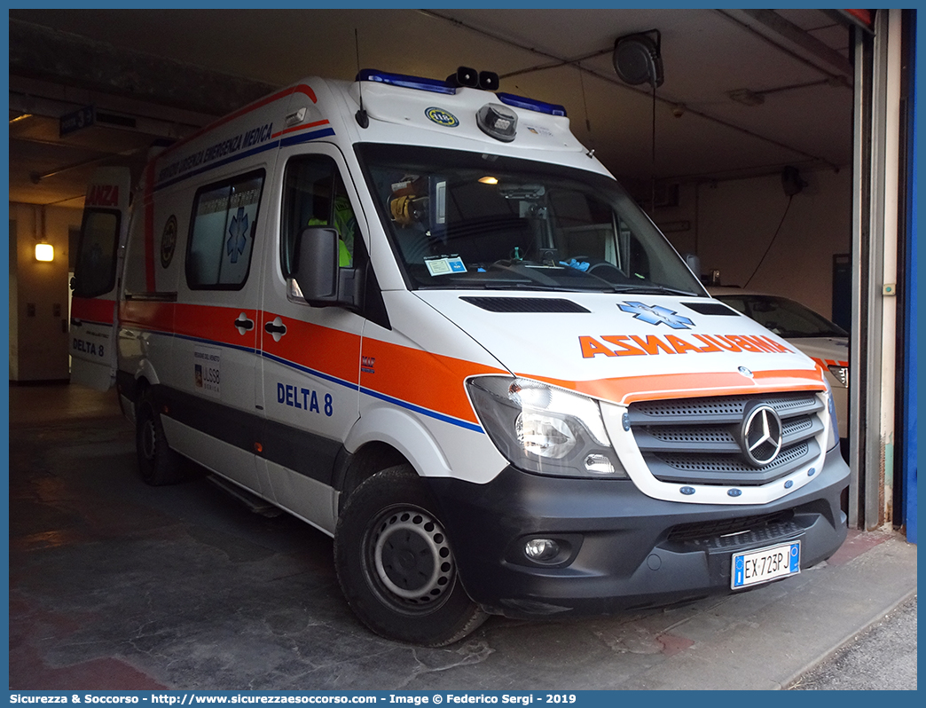 DELTA 8
SUEM 118 Vicenza
Azienda ULSS 8 - Berica
Mercedes Benz Sprinter II serie restyling
Allestitore MAF S.n.c.
