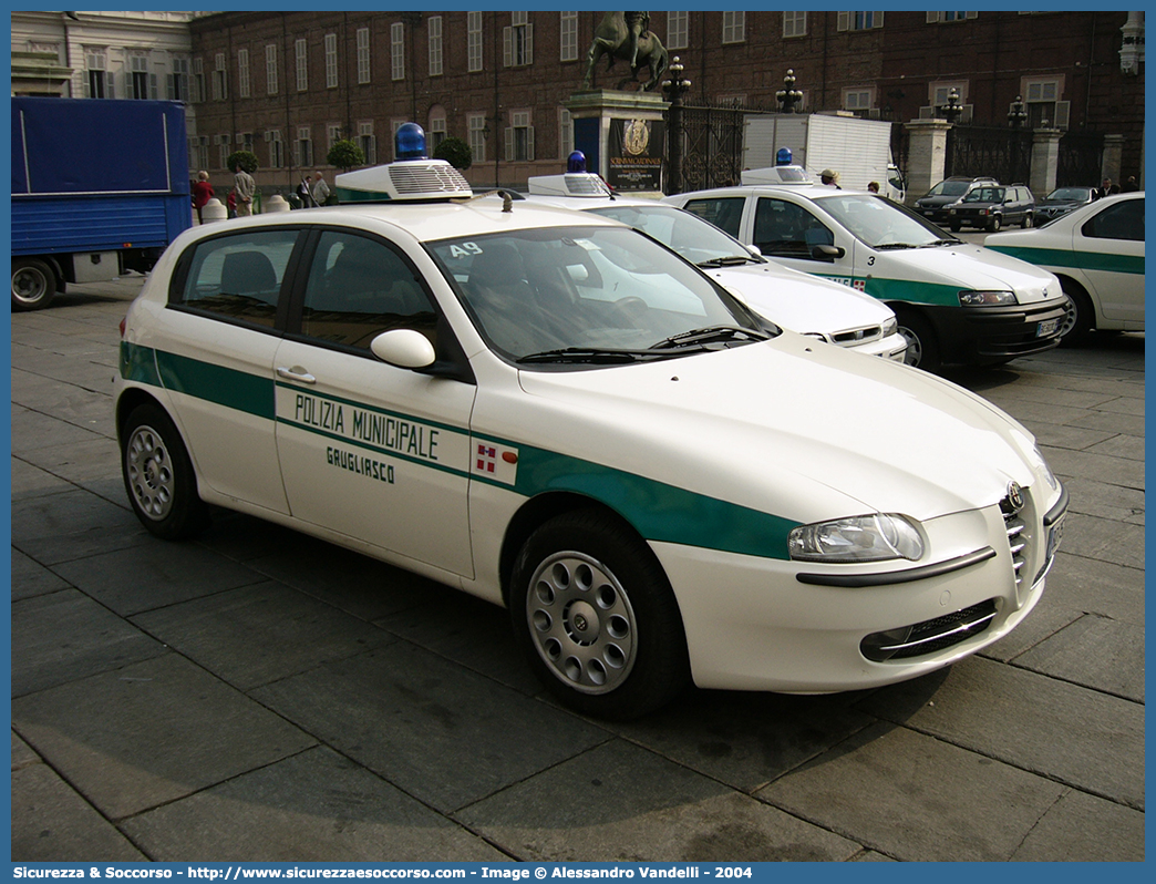 -
Polizia Municipale
Comune di Grugliasco
Alfa Romeo 147 I serie
Parole chiave: PL;P.L.;PM;P.M.;Polizia;Locale;Municipale;Grugliasco;Alfa;Romeo;147