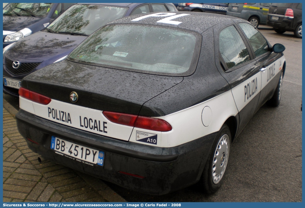 -
Polizia Locale
Comune di Rovigo
Alfa Romeo 156 I serie
(variante)
Parole chiave: PL;P.L.;PM;P.M.;Polizia;Locale;Municipale;Rovigo;Alfa;Romeo;156