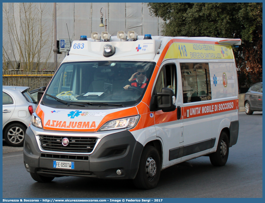 683
118 A.R.E.S.
Fiat Ducato III serie restyling
Allestitore Orion S.r.l.
Parole chiave: 118;A.R.E.S.;ARES;Azienda;Regionale;Emergenza;Sanitaria;Lazio;Soccorso;Roma;Ambulanza;Fiat;Ducato;X290;Orion