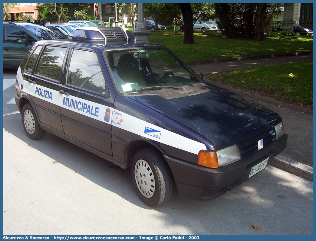 -
Polizia Municipale
Comune di Belluno
Fiat Uno II serie
Parole chiave: PL;P.L.;PM;P.M.;Polizia;Locale;Municipale;Belluno;Fiat;Uno