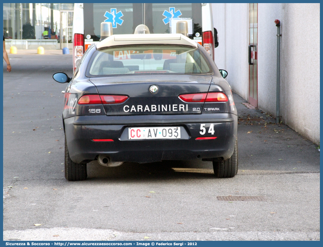 CC AV093
Arma dei Carabinieri
Alfa Romeo 156 I serie
Parole chiave: CC;C.C.;Arma;dei;Carabinieri;Nucleo;Operativo;e;Radiomobile;Radio Mobile;NORM;N.O.R.M.;NRM;N.R.M.;Alfa;Romeo;156