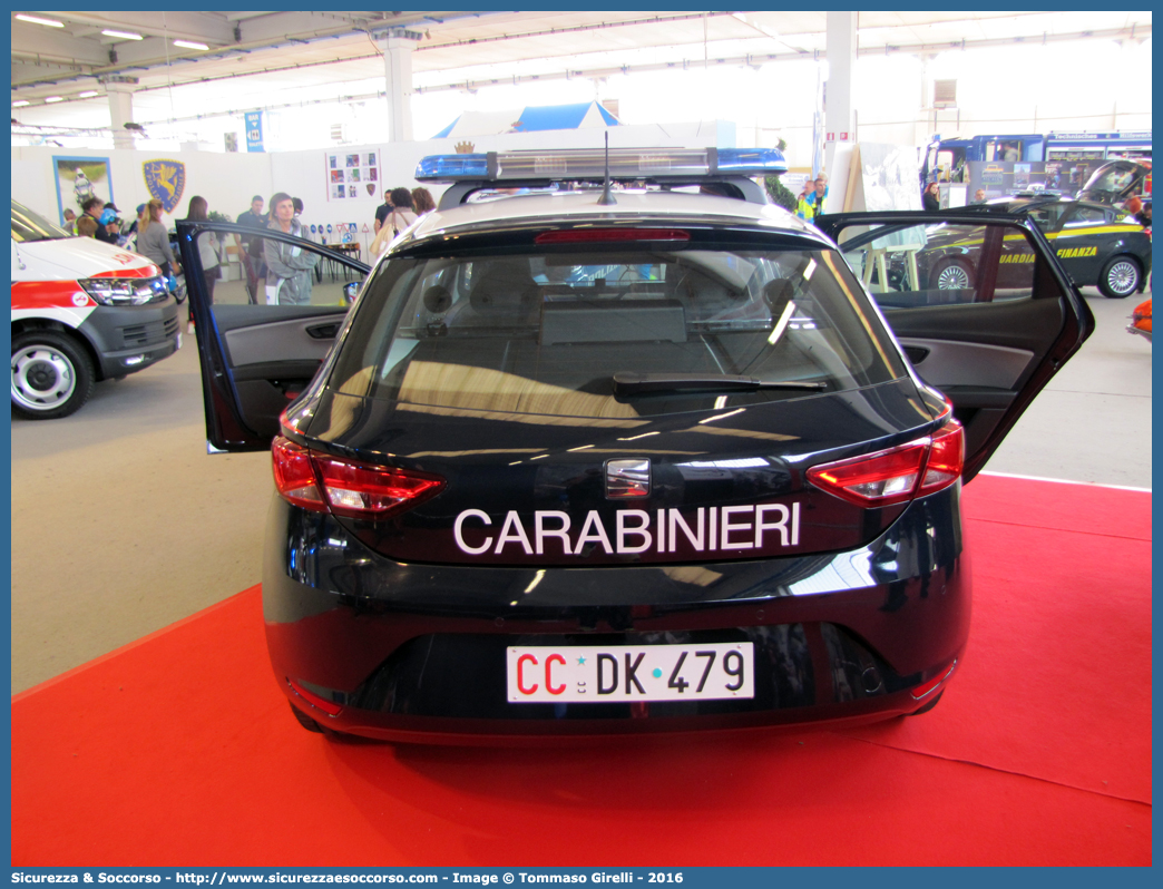 CC DK479
Arma dei Carabinieri
Seat Leon III serie
Allestitore Nuova Carrozzeria Torinese S.r.l.
Parole chiave: CC;C.C.;Arma;dei;Carabinieri;Radiomobile;Radio;Mobile;Seat;Leon;NCT;Nuova Carrozzeria Torinese