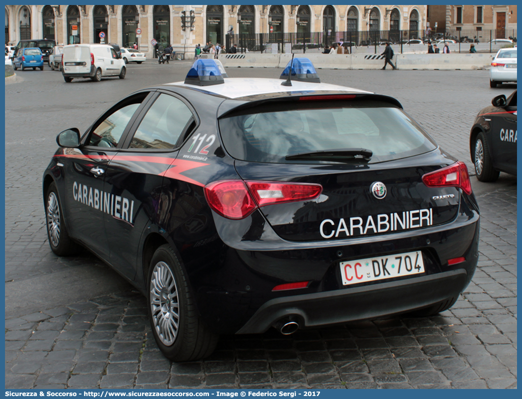 CC DK704
Arma dei Carabinieri
Alfa Romeo Nuova Giulietta
I serie II restyling
Allestitore Nuova Carrozzeria Torinese S.r.l.
Parole chiave: C.C.;CC;Arma;dei;Carabinieri;Alfa;Romeo;Giulietta;nct;Nuova;Carrozzeria;Torinese