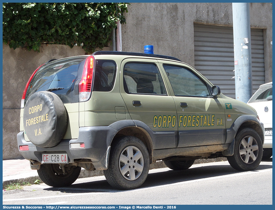 CFva C28 CA
Corpo Forestale
e di Vigilanza Ambientale
Regione Sardegna
Daihatsu Terios I serie
Parole chiave: CFVA;C.F.V.A.;Corpo;Forestale;Vigilanza;Ambientale;Sardegna;Daihatsu;Terios