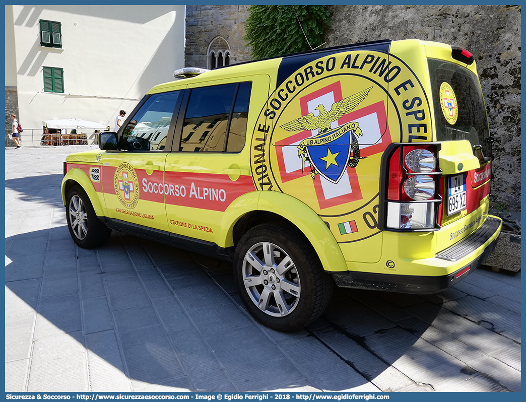 9-02
Corpo Nazionale
Soccorso Alpino e Speleologico
Delegazione Alpina
XXIII Liguria di Ponente
Stazione di La Spezia
Land Rover Discovery 4
Parole chiave: CNSAS;C.N.S.A.S.;Corpo;Nazionale;Soccorso;Alpino;Speleologico;Liguria;SASL;S.A.S.L.;La Spezia;Land;Rover;Discovery