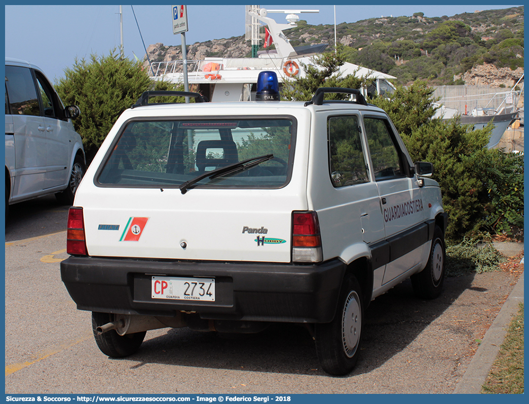 CP 2734
Corpo delle Capitanerie di Porto
Guardia Costiera 
Fiat Panda II serie
Parole chiave: GC;G.C.;CP;C.P.;Guardia;Costiera;Capitaneria;Capitanerie;di;Porto;Fiat;Panda