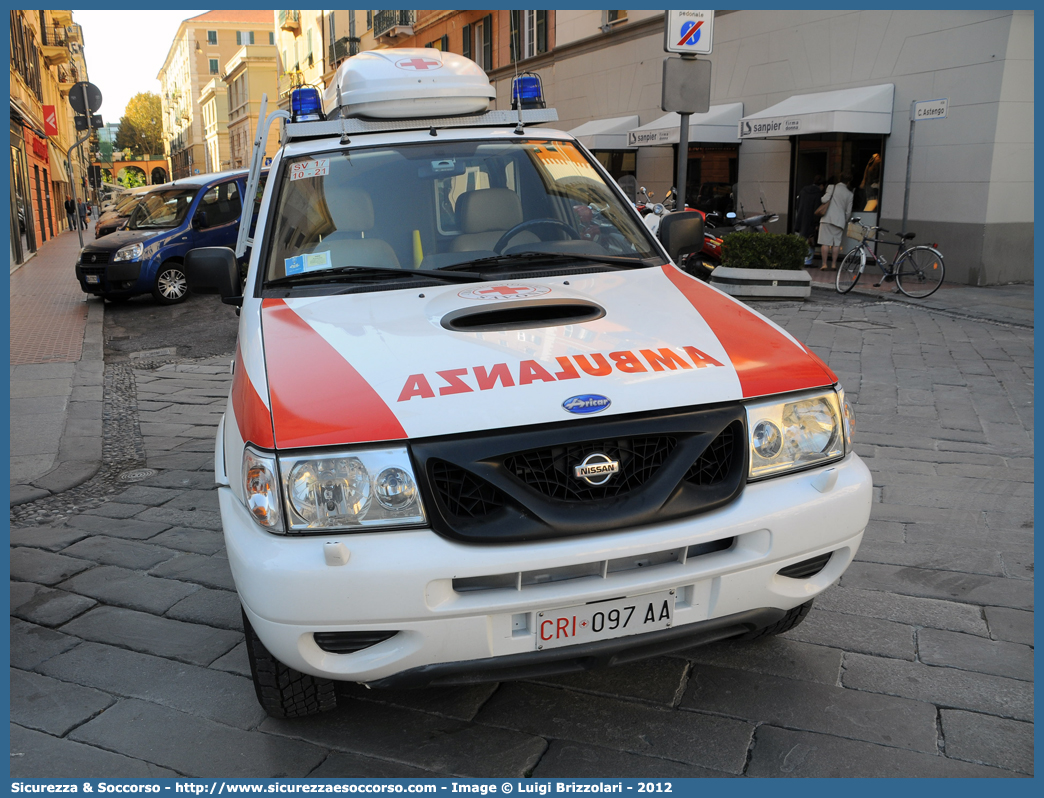 CRI 097AA
Croce Rossa Italiana
Savona
Nissan Terrano II serie
Allestitore Aricar S.p.A.
Parole chiave: CRI;C.R.I.;Croce;Rossa;Italiana;Nissan;Terrano;Aricar