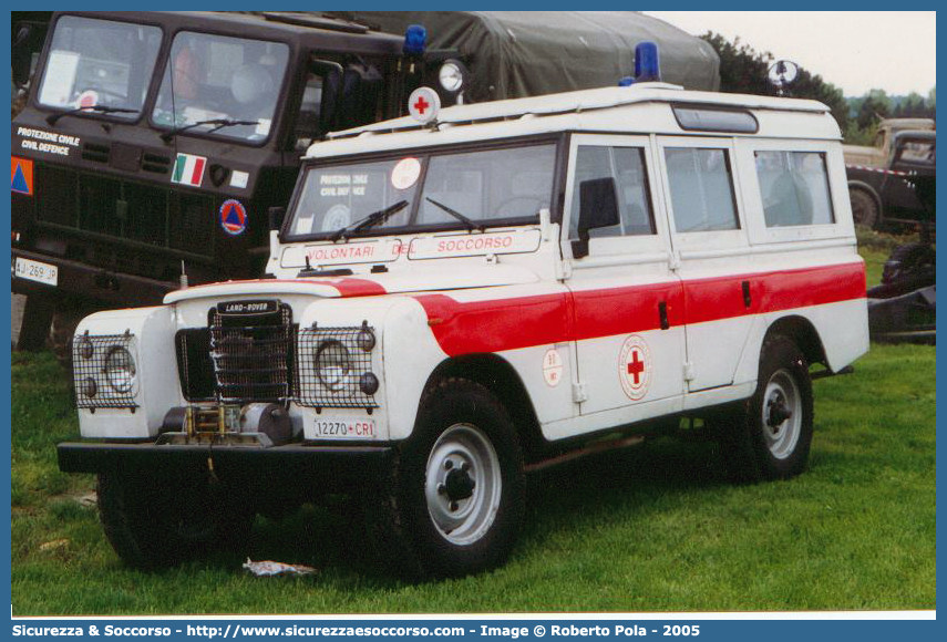 CRI 12270
Croce Rossa Italiana
Land Rover 109
Parole chiave: CRI;C.R.I.;Croce;Rossa;Italiana;Land Rover;109