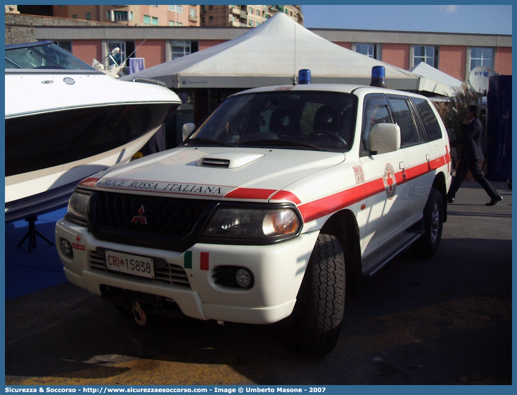 CRI 15838
Croce Rossa Italiana
Servizio Emergenze
Mitsubishi Pajero Sport
Parole chiave: CRI;C.R.I.;Croce;Rossa;Italiana;Mitsubishi;Pajero;Sport;Servizio;Emergenze