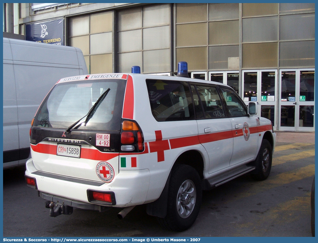 CRI 15838
Croce Rossa Italiana
Servizio Emergenze
Mitsubishi Pajero Sport
Parole chiave: CRI;C.R.I.;Croce;Rossa;Italiana;Mitsubishi;Pajero;Sport;Servizio;Emergenze