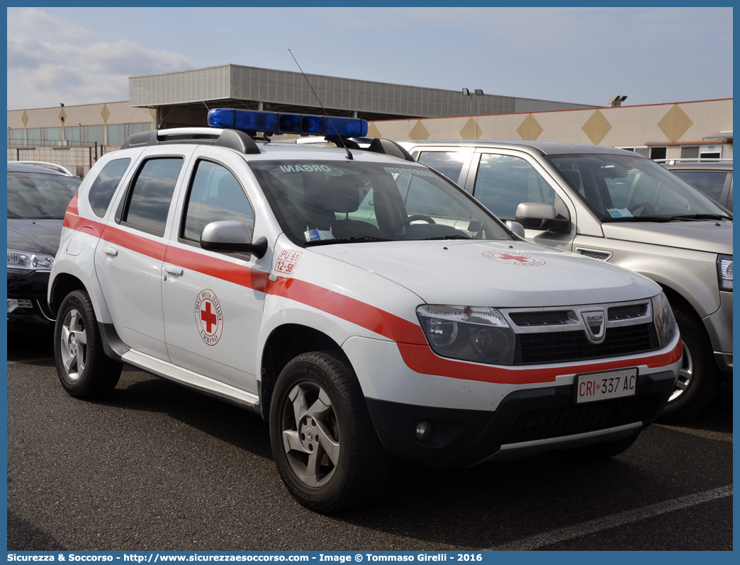 CRI 337AC
Croce Rossa Italiana
Urbino (PU)
Dacia Duster I serie
Parole chiave: CRI;C.R.I.;Croce;Rossa;Italiana;Dacia;Duster;Urbino