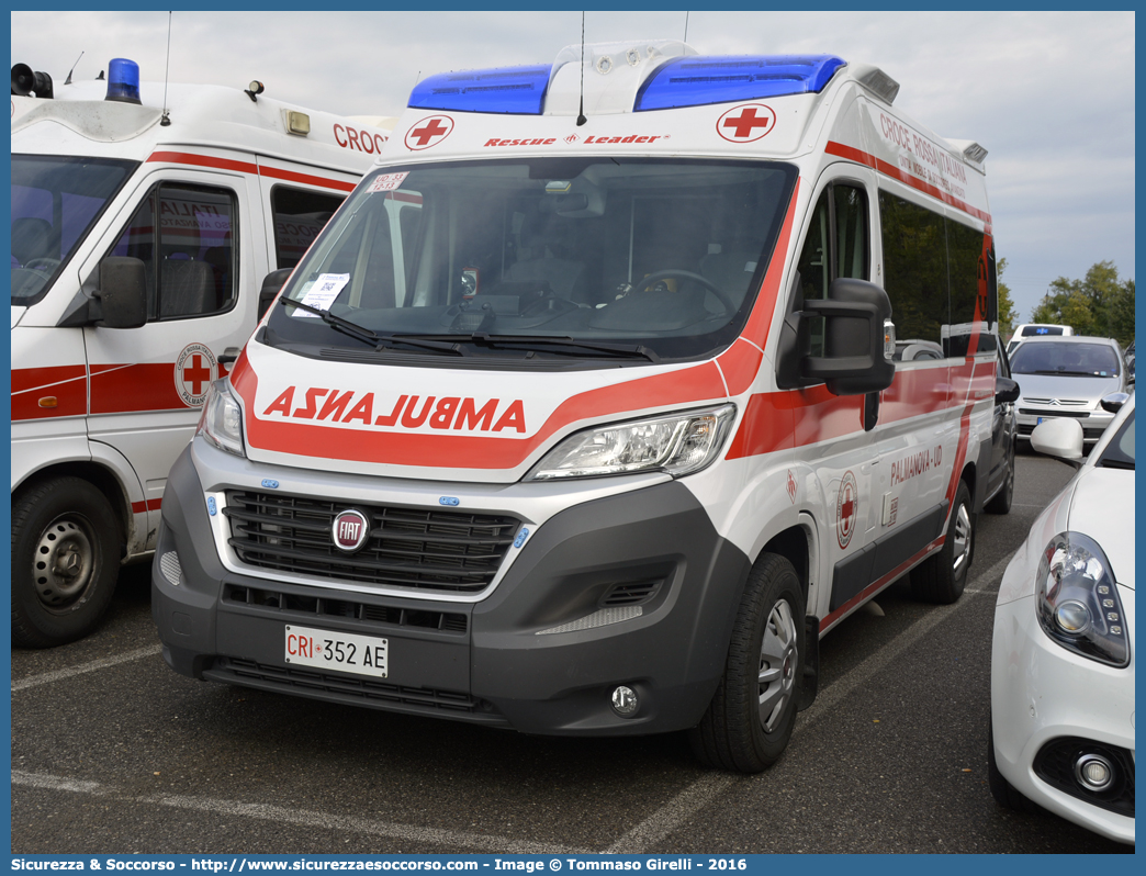 CRI 352AE
Croce Rossa Italiana
Palmanova (UD)
Fiat Ducato III serie restyling
Allestitore Mariani Fratelli S.r.l.
Parole chiave: Croce;Rossa;Italiana;CRI;C.R.I.;Ambulanza;Fiat;Ducato;X290;Palmanova;Mariani;Fratelli