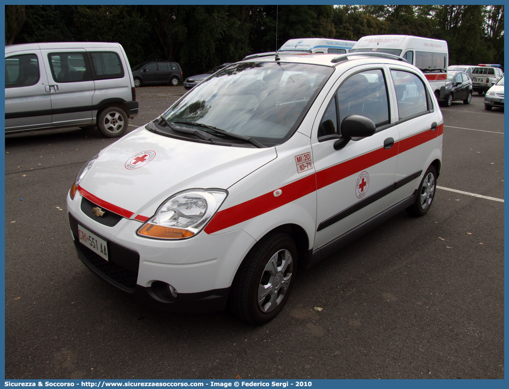 CRI 551AA
Croce Rossa Italiana
Bresso (MI)
Chevrolet Matiz II serie
Parole chiave: CRI;C.R.I.;Croce;Rossa;Italiana;Chevrolet;Matiz;Bresso