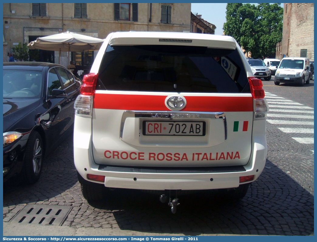 CRI 702AB
Croce Rossa Italiana
Servizio Emergenze
Toyota Land Cruiser VIII serie
Parole chiave: CRI;C.R.I.;Croce;Rossa;Italiana;Toyota;Land;Cruiser