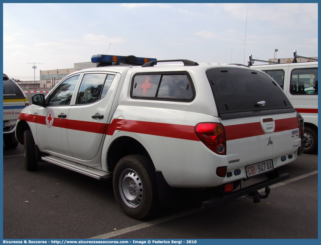 CRI 947AA
Croce Rossa Italiana
Borgomanero (NO)
Mitsubishi L200 IV serie
Parole chiave: CRI;C.R.I.;Croce;Rossa;Italiana;Mitsubishi;L200