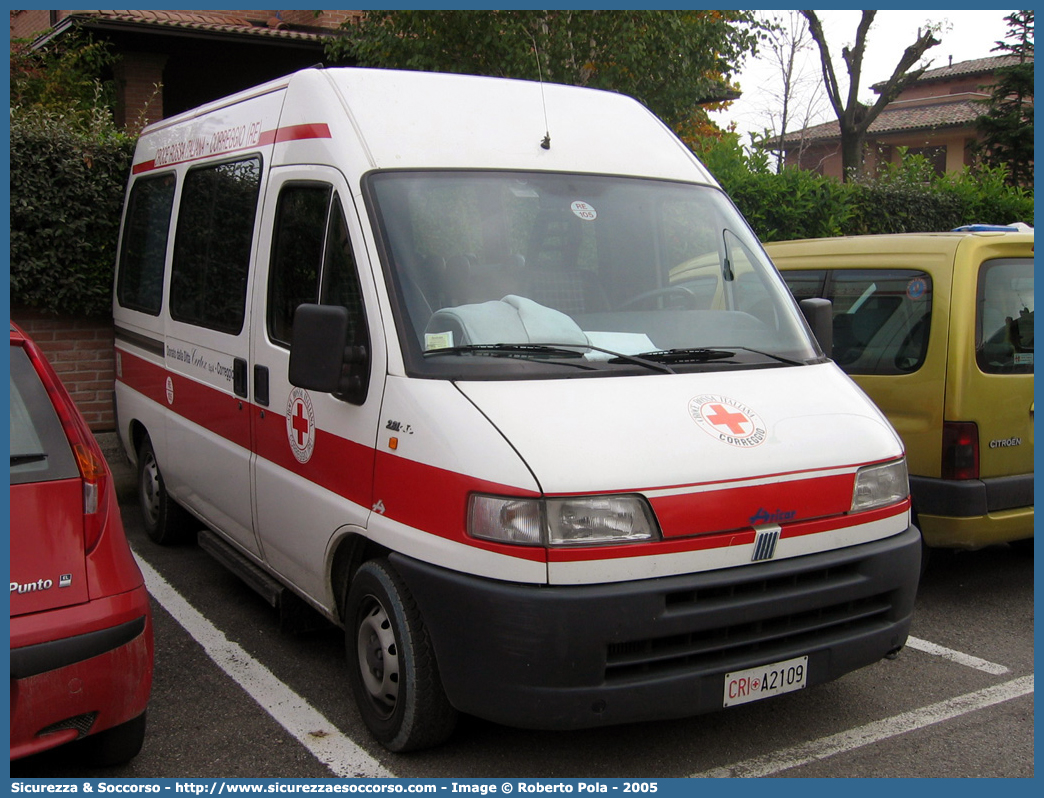 CRI A2109
Croce Rossa Italiana
Correggio (RE)
Fiat Ducato II serie
Allestitore Aricar S.p.A.
Parole chiave: CRI;C.R.I.;Croce;Rossa;Italiana;Fiat;Ducato;Correggio;Aricar