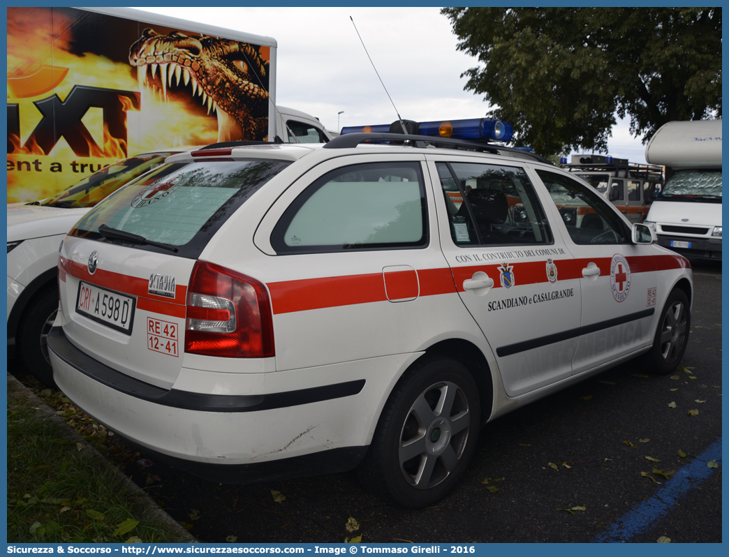 CRI A598D
Croce Rossa Italiana
Scandiano (RE)
Skoda Octavia Wagon II serie
Allestitore Aricar S.p.A.
Parole chiave: CRI;C.R.I.;Croce;Rossa;Italiana;Automedica;Auto Medica;Automedicalizzata;Auto Medicalizzata;Skoda;Octavia;Wagon;Scandiano;Aricar