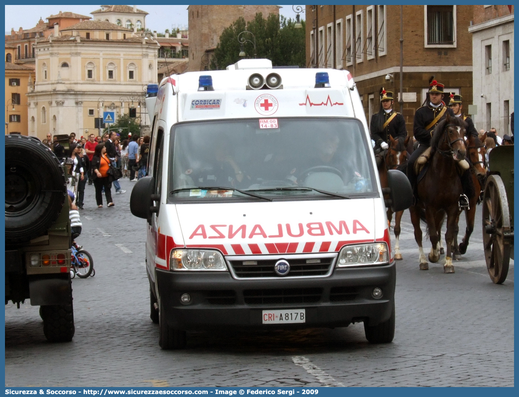 CRI A817B
Croce Rossa Italiana
Roma Sud
Fiat Ducato II serie restyling
Allestitore A.S. Corbicar P.S.C.aR.L.
Parole chiave: Croce;Rossa;Italiana;CRI;C.R.I.;Ambulanza;Fiat;Ducato;Corbicar;Roma Sud