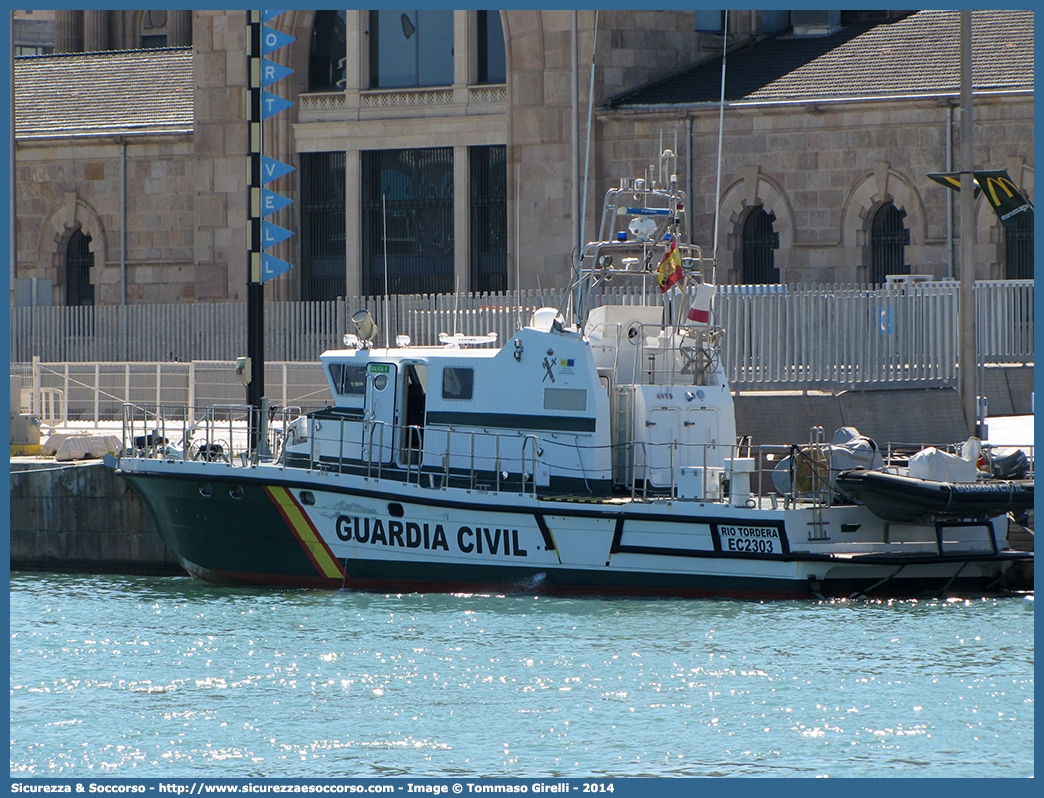 EC2303 "Río Tordera"
Reino de España
Guardia Civil
Servicio Marítimo
Patrulleras Clase Rodman-66
Parole chiave: Spagna;Reino;de;España;Guardia;Civil;Servicio;Marítimo;Patrulleras;Clase;Rodman;66