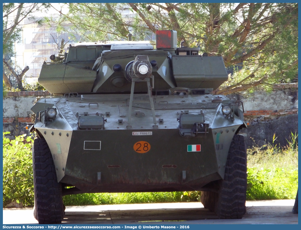 EI 118615
Esercito Italiano
Mezzi da Combattimento
Iveco Oto-Melara VBPA Centauro 8x8
Parole chiave: EI;E.I.;Esercito;Italiano;Iveco;Oto;Melara;VBPA;V.B.P.A.;Centauro