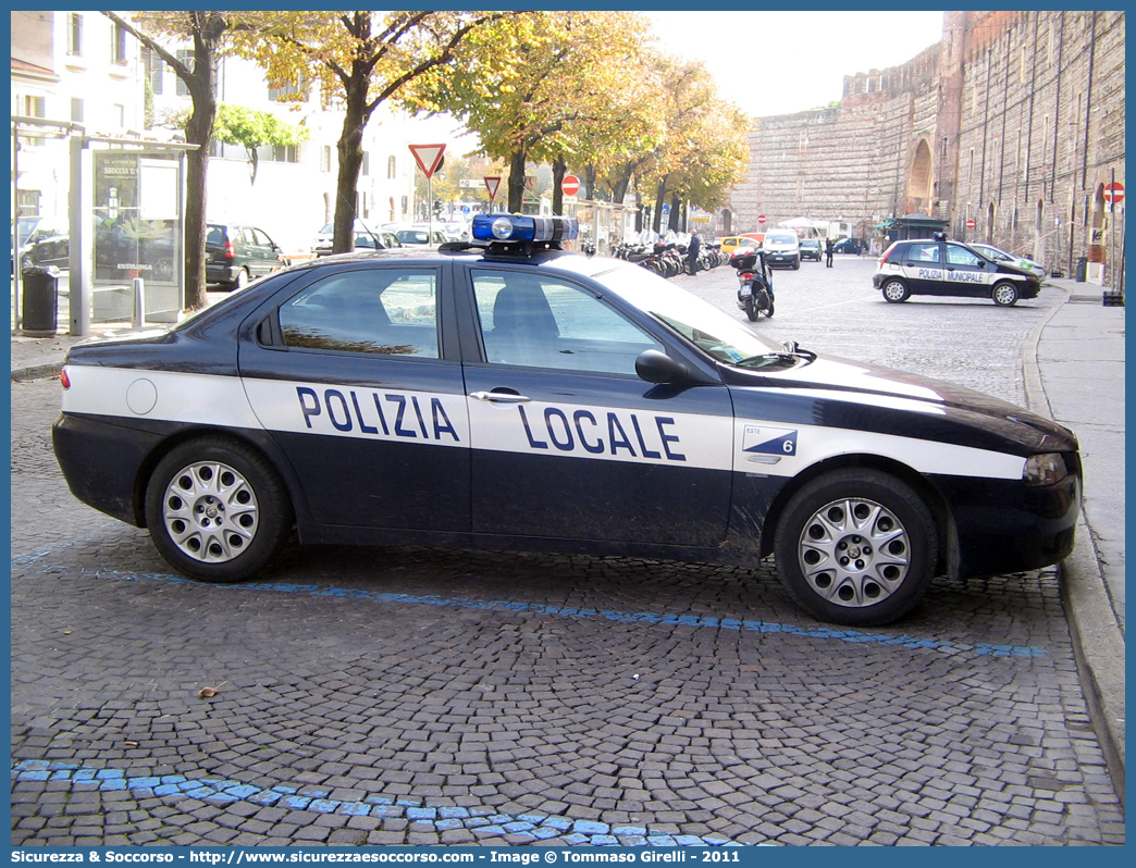 -
Polizia Locale
Comune di Este
Alfa Romeo 156 II serie
Parole chiave: PL;P.L.;Polizia;Locale;Municipale;Este;Alfa Romeo;156