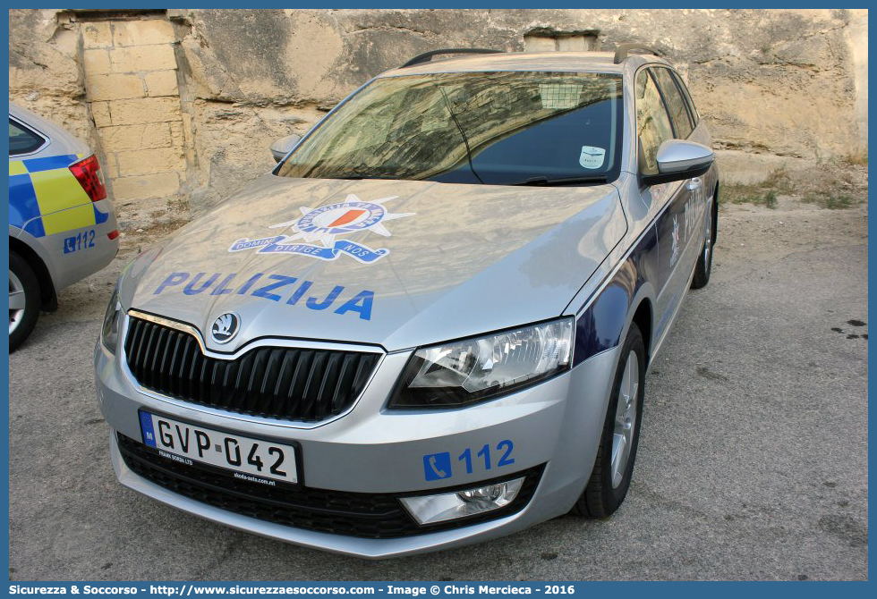 GVP 042
Repubblika ta' Malta
Pulizija
Škoda Octavia Wagon III generation facelift
I.T. Section
Parole chiave: Repubblica;Maltese;Repubblika ta&#039;Malta;Pulizija;Škoda;Skoda;Octavia;Wagon;I.T.;IT;Section