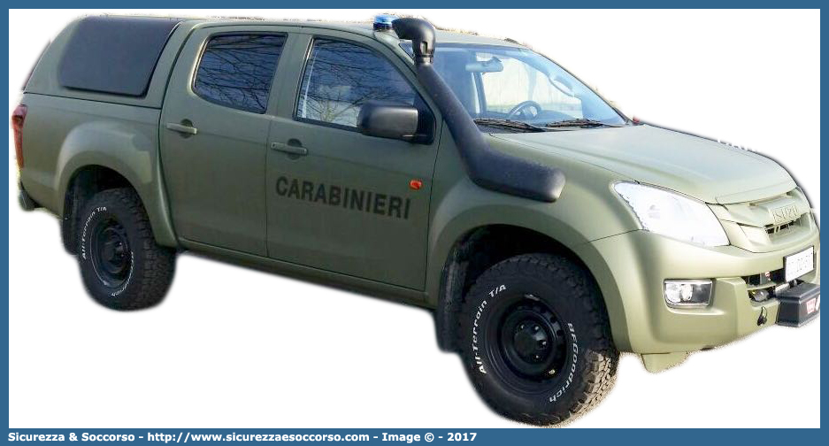 CC DQ317
Arma dei Carabinieri
Squadrone Eliportato Carabinieri "Calabria"
Isuzu D-Max II serie
Allestitore Maritan S.r.l.
Parole chiave: CC;C.C.;Arma;dei;Carabinieri;Squadrone;Eliportato;Gruppo;Operativo;Calabria;Isuzu;DMax;D-Max;D Max;Maritan