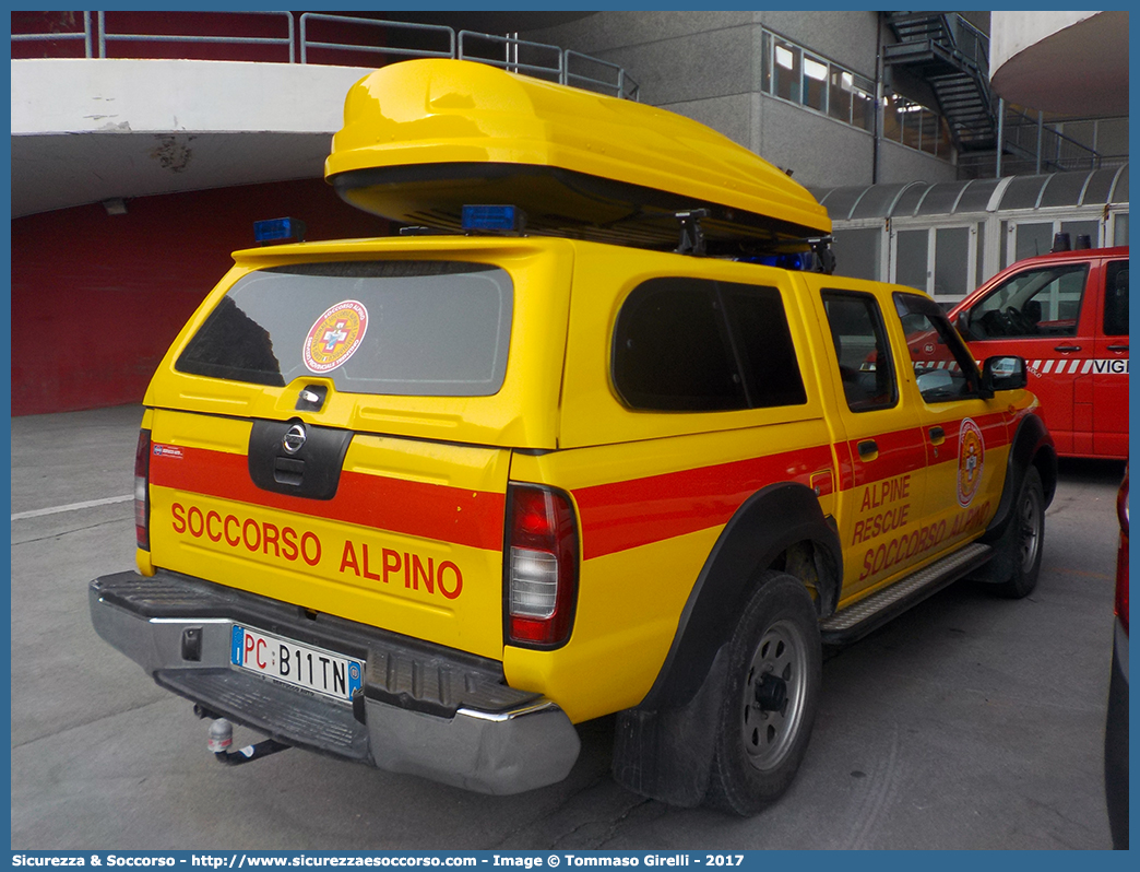 PC B11TN
Corpo Nazionale
Soccorso Alpino e Speleologico
Delegazione Alpina IV Trentino
Nissan Navara I serie restyling
Parole chiave: CNSAS;C.N.S.A.S.;Corpo;Nazionale;Soccorso;Alpino;Speleologico;Trentino;SAT;S.A.T.;Nissan;Navara