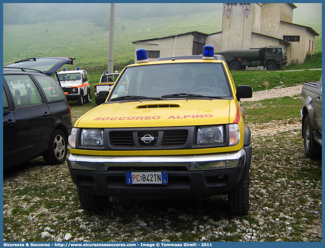 PC B42TN
Corpo Nazionale
Soccorso Alpino e Speleologico
Delegazione Alpina IV Trentino
Nissan Navara I serie
Parole chiave: CNSAS;C.N.S.A.S.;Corpo;Nazionale;Soccorso;Alpino;Speleologico;Trentino;SAT;S.A.T.;Nissan;Navara