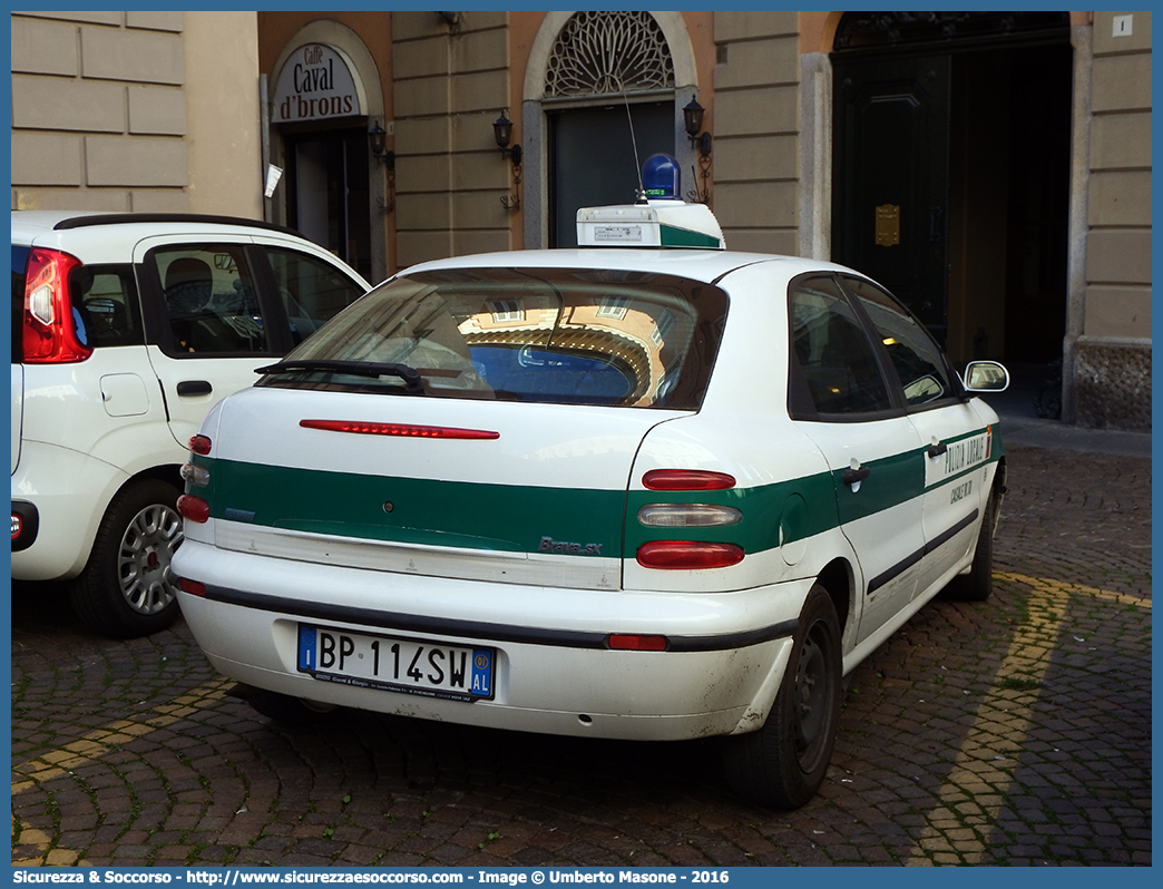 -
Polizia Municipale
Comune di Casale Monferrato
Fiat Brava
Parole chiave: PL;P.L.;PM;P.M.;Polizia;Locale;Municipale;Casale Monferrato;Fiat;Brava