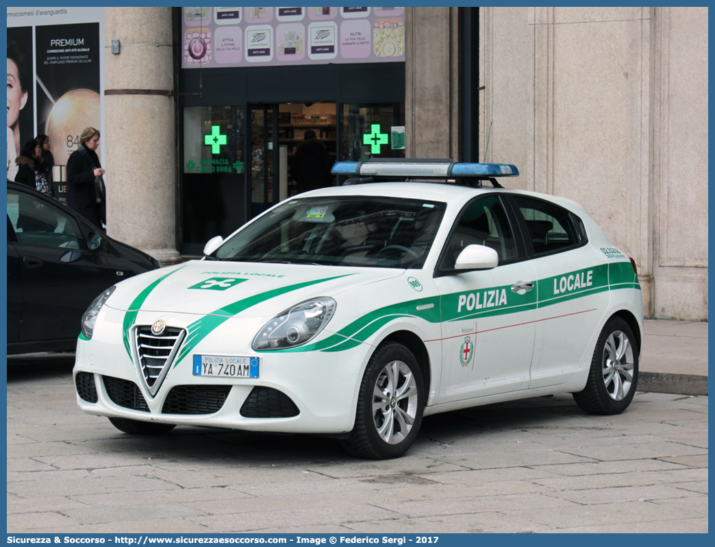 Polizia Locale YA740AM
Polizia Locale
Comune di Milano
Alfa Romeo Nuova Giulietta
I serie I restyling
Allestitore Focaccia Group S.r.l.
Parole chiave: P.L.;P.M.;PL;PM;Polizia;Municipale;Locale;Milano;Alfa;Romeo;Nuova;Giulietta;Focaccia;YA740AM;YA 740 AM