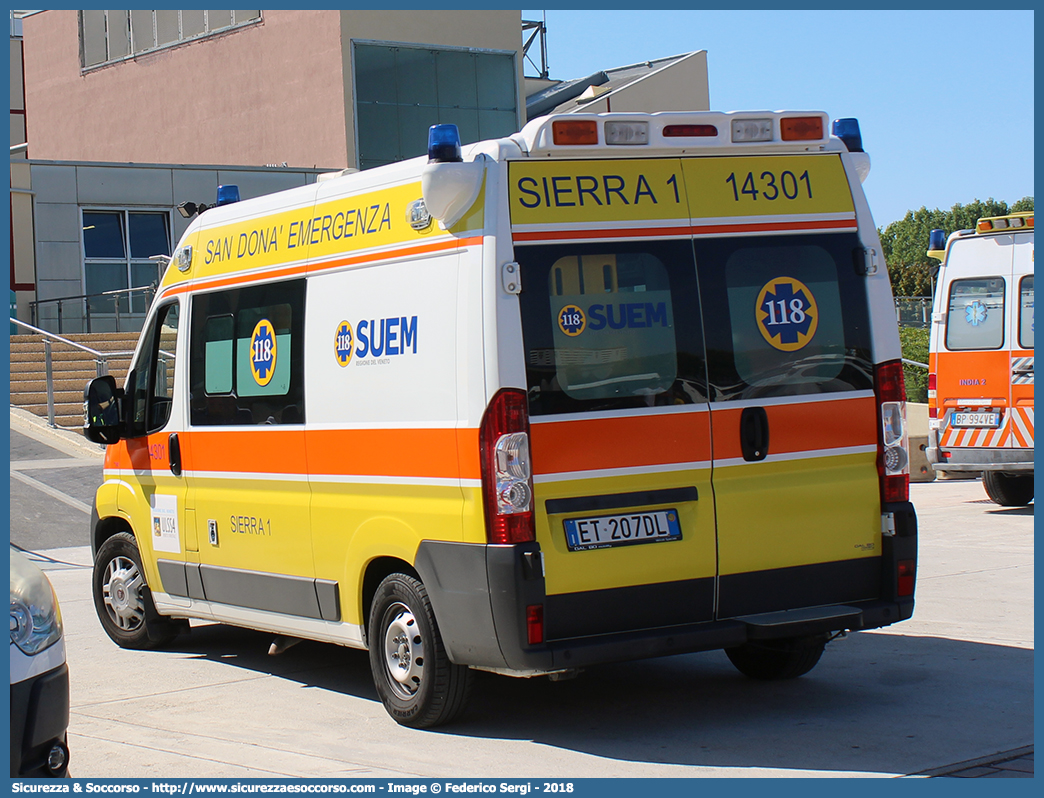 SIERRA 1
SUEM 118 San Donà Emergenza
Azienda ULSS 4 - Veneto Orientale
San Donà di Piave
Fiat Ducato III serie
Allestitore DAL BO Mobility S.r.l.
Parole chiave: 118;SUEM;San Donà di Piave;Emergenza;Ambulanza;Autoambulanza;Fiat;Ducato;X250;DAL;BO