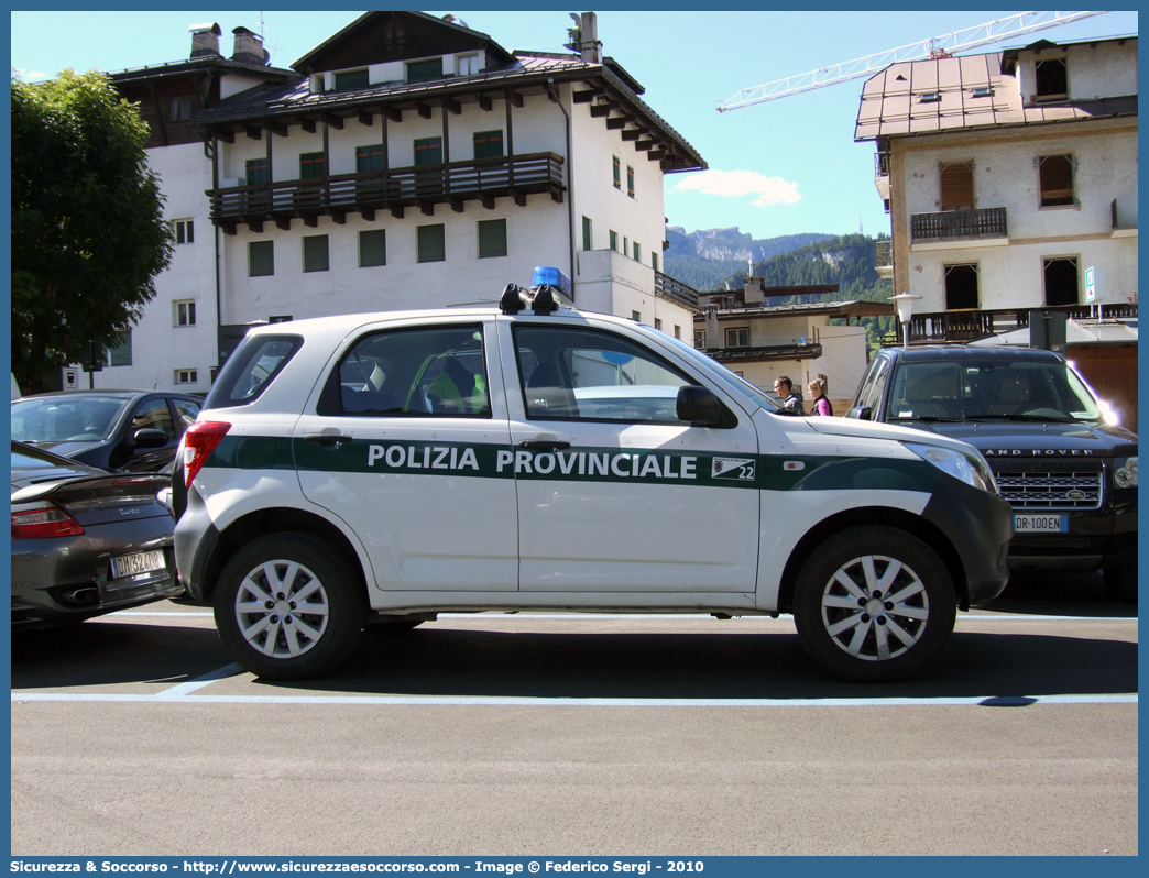 -
Polizia Provinciale
Provincia di Belluno
Daihatsu Terios III serie
Parole chiave: PL;P.L.;Polizia;Locale;Provinciale;Belluno;Daihatsu;Terios