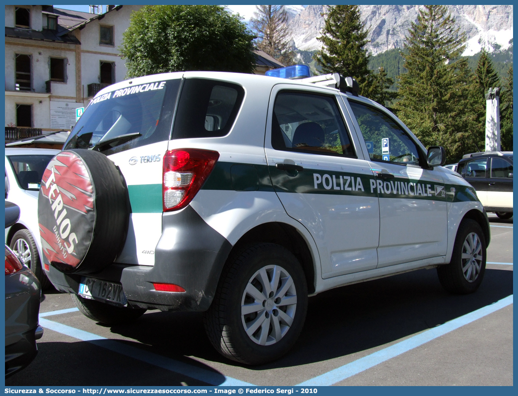 -
Polizia Provinciale
Provincia di Belluno
Daihatsu Terios III serie
Parole chiave: PL;P.L.;Polizia;Locale;Provinciale;Belluno;Daihatsu;Terios