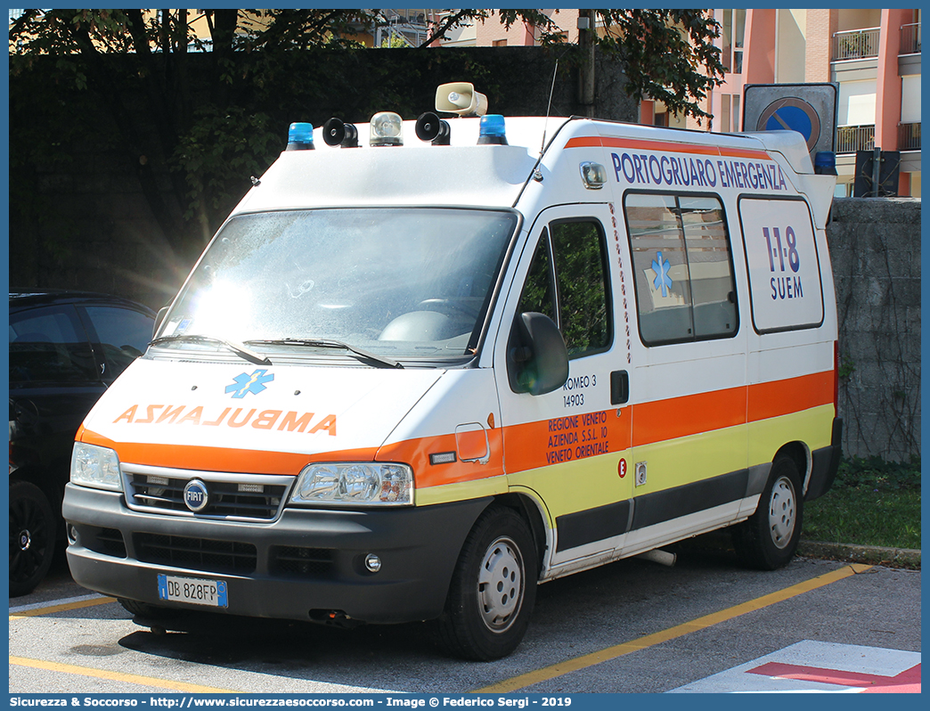 ROMEO 3
SUEM 118 Portogruaro Emergenza
Azienda ULSS 4 - Veneto Orientale
Portogruaro
Fiat Ducato II serie restyling
Parole chiave: 118;SUEM;Portogruaro;Emergenza;Ambulanza;Autoambulanza;Fiat;Ducato