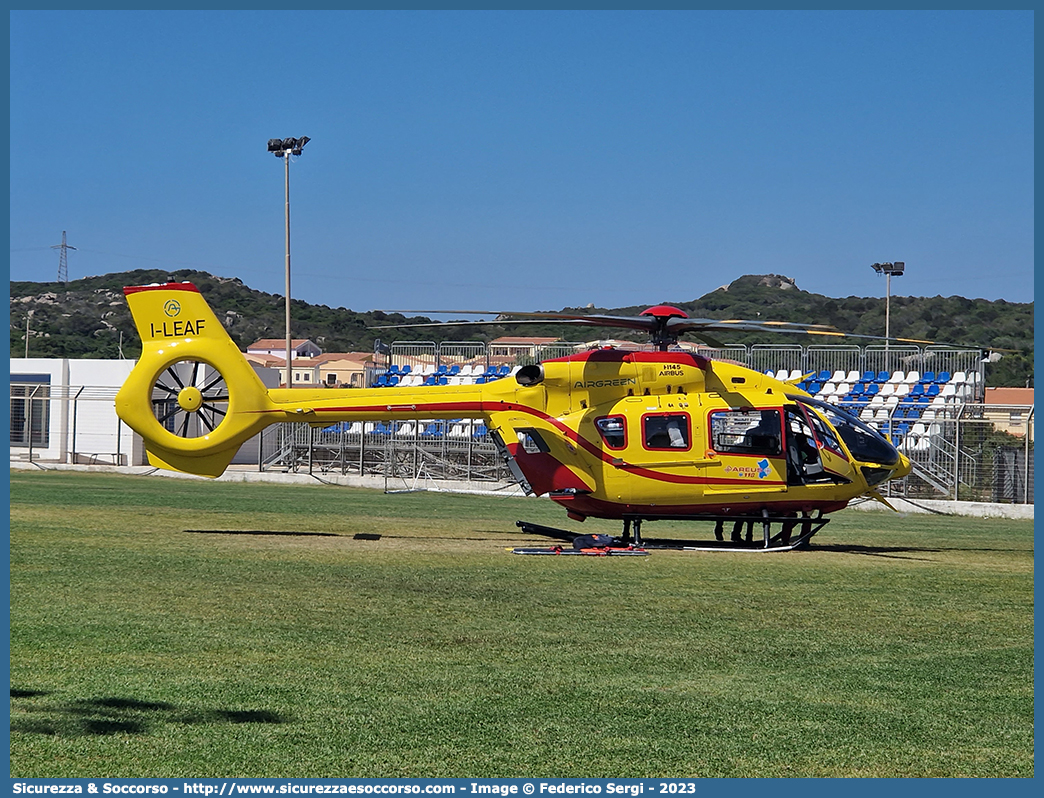 I-LEAF
118 Regione Sardegna
Airbus Helicopters EC145 T2
Base di Alghero Fertilia
ECHO LIMA 2
Parole chiave: 118;Regione;Sardegna;AREUS;A.R.E.U.S.;Airbus;Helicopters;EC145T2;Alghero;Fertilia;Elicottero;Elisoccorso