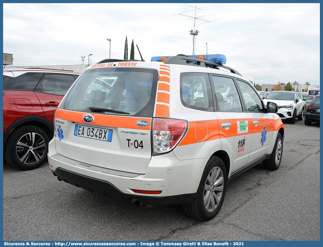 T04
118 Trieste
Subaru Forester V serie
Allestitore Aricar S.p.A.
Parole chiave: 118;Trieste;Automedica;Automedicalizzata;Auto Medica;Auto Medicalizzata;Subaru;Forester;Aricar