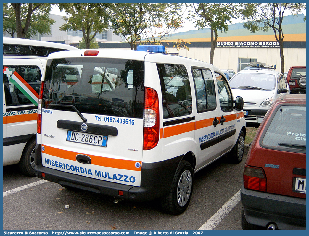 -
Misericordia di Mulazzo
Fiat Doblò II serie
Allestitore Orion S.r.l.
Parole chiave: Misericordia;Misericordie;Mulazzo;Fiat;Doblò;Doblo;Orion