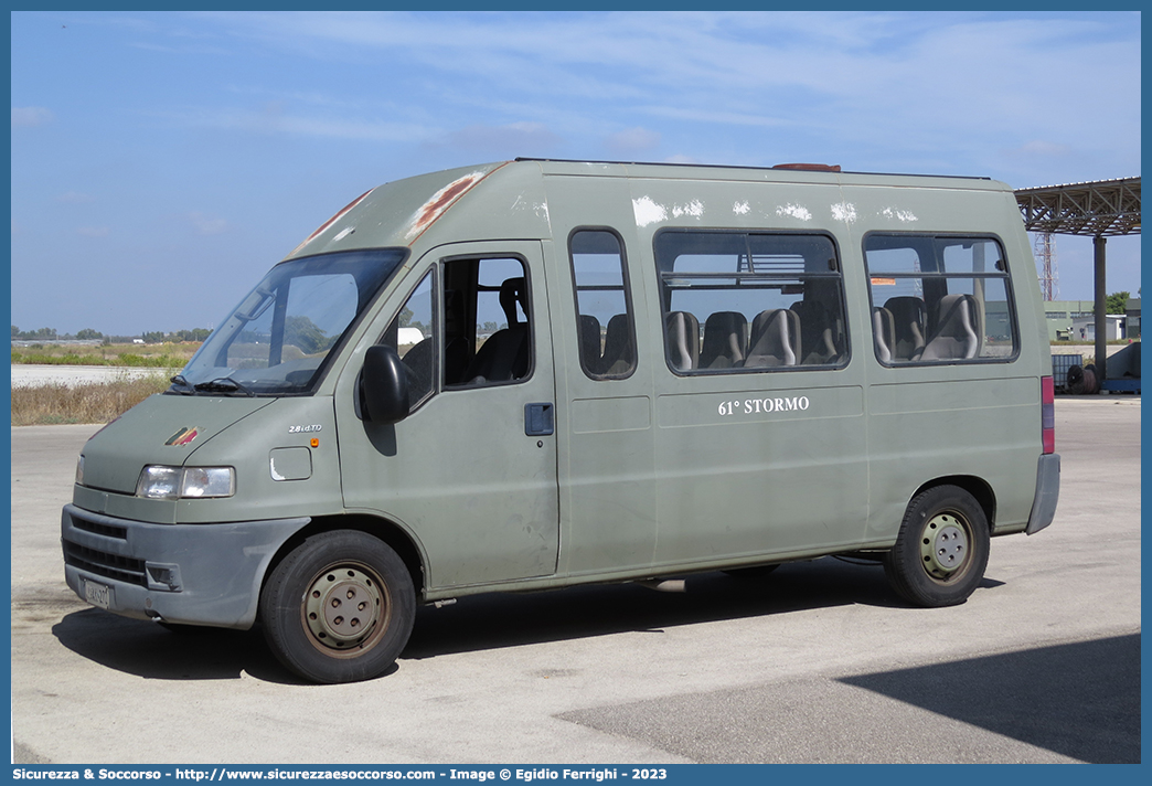 AM AK270
Aeronautica Militare Italiana
Fiat Ducato II serie
Parole chiave: AMI;A.M.I.;Aeronautica;Militare;Italiana;Fiat;Ducato