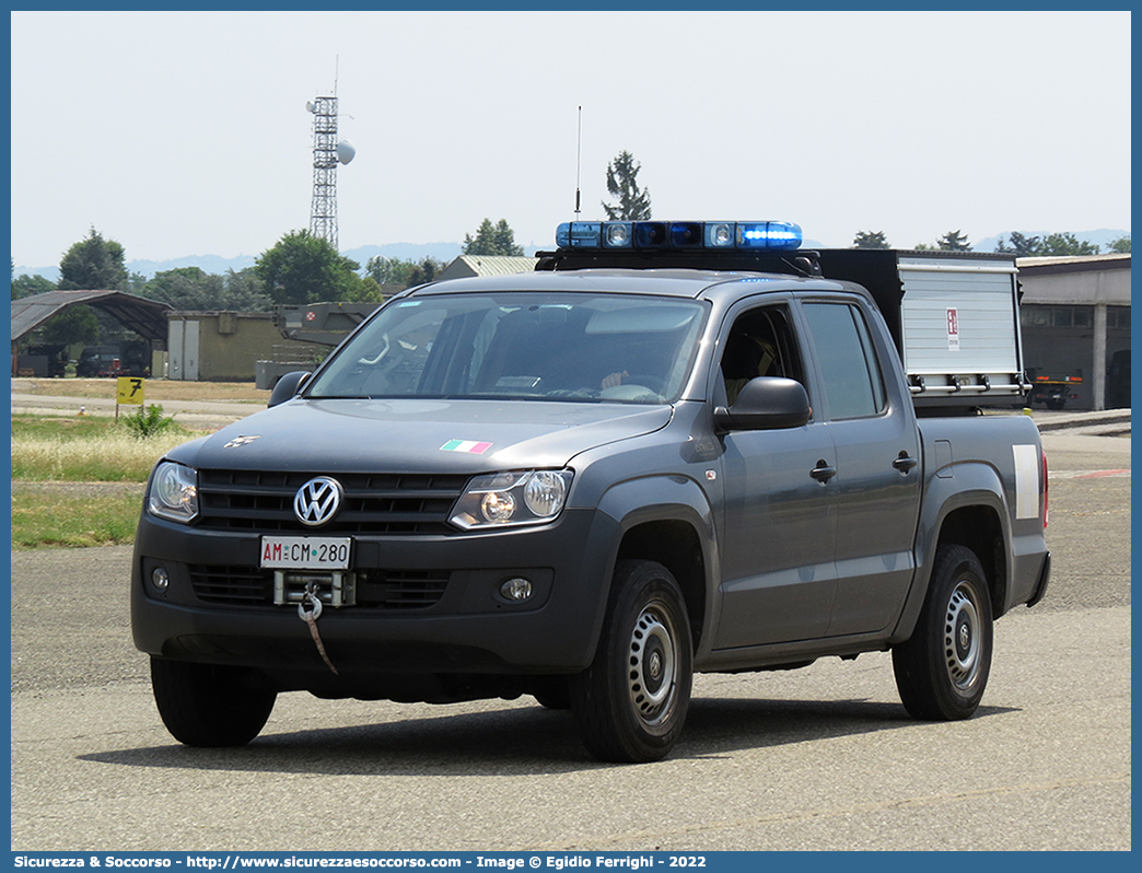 AM CM280
Aeronautica Militare Italiana
Servizio Antincendio
Volkswagen Amarok
Allestitore Aris S.p.A.
(II variante)
Parole chiave: AMI;A.M.I.;Aeronautica;Militare;Italiana;Volkswagen;Amarok;Aris;Servizio;Antincendio