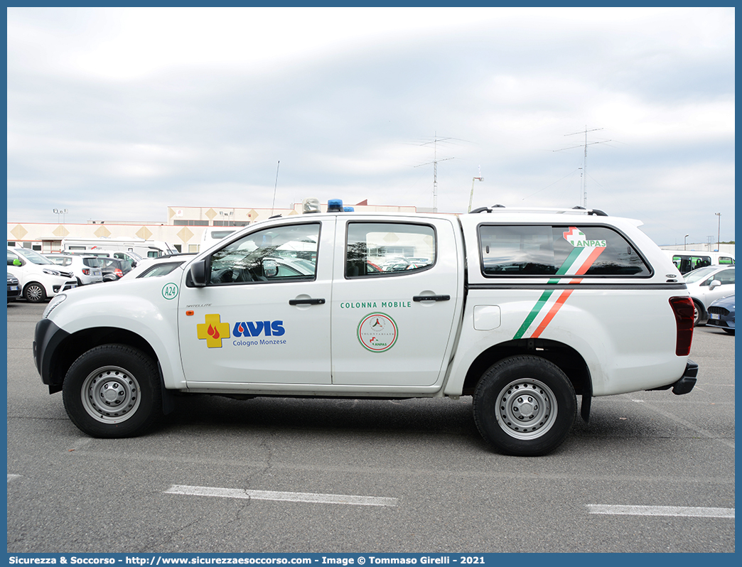 A24
Avis Cologno Monzese ODV
Isuzu D-Max II serie
Allestitore Fulmix S.a.s.
Parole chiave: AVIS;A.V.I.S.;Cologno;Monzese;Isuzu;D-Max;DMax;Fulmix