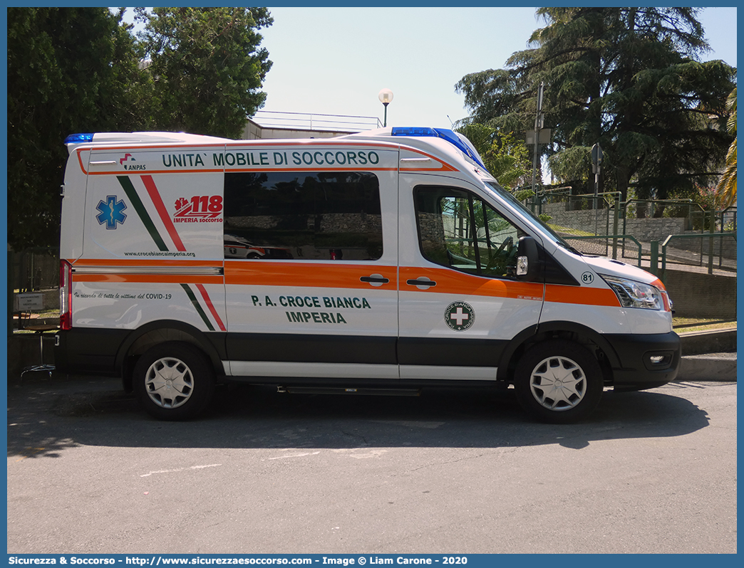 81/319
P.A. Croce Bianca Imperia
Ford Transit IV serie
Allestitore Alessi e Becagli S.n.c.
Parole chiave: P.A.;PA;Croce;Bianca;Imperia;Ambulanza;Autoambulanza;Ford;Transit;Alessi e Becagli