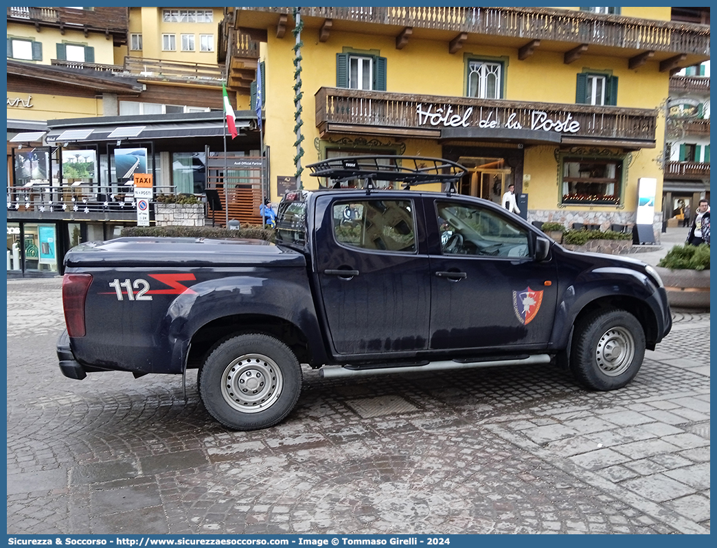 CC DR321
Arma dei Carabinieri
Isuzu D-Max II serie
Centro Carabinieri Addestramento Alpino
Allestitore Maritan S.r.l.
Parole chiave: CC;C.C.;Arma;dei;Carabinieri;Centro;Addestramento;Soccorso;Alpino;Maritan;Isuzu;D-Max;DMax